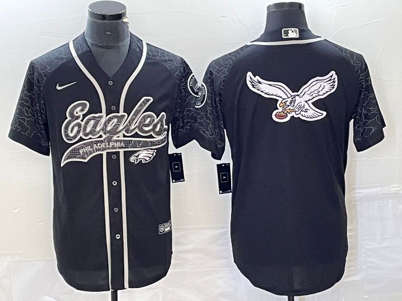 Men Philadelphia Eagles Blank Black Nike 2023 Co Branding Game NFL Jersey style 7->philadelphia eagles->NFL Jersey